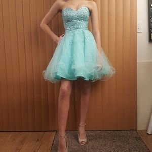 Aqua formal dress